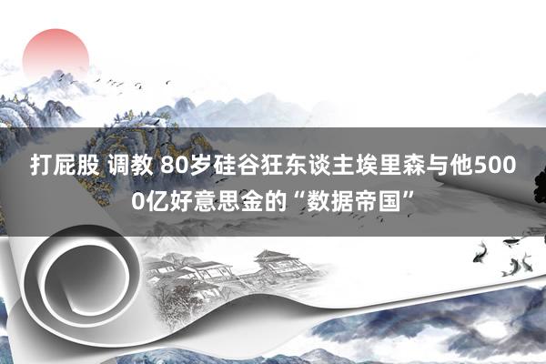 打屁股 调教 80岁硅谷狂东谈主埃里森与他5000亿好意思金的“数据帝国”